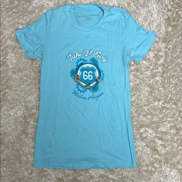 Tops - Jackson Browne Light Blue Graphic T-Shirt